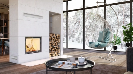 Wkład kominkowy prosty gilotyna Hajduk Volcano ATh-S 9 kW