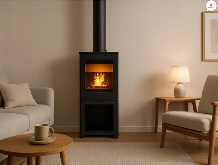 Piec wolnostojący koza 6,5 kW Kawmet HARITA S15i L-Box ECO EKOPROJEKT