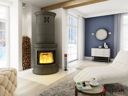 Wkład kominkowy powietrzny z półokrągłą szybą 10 kW Hajduk Prisma KR