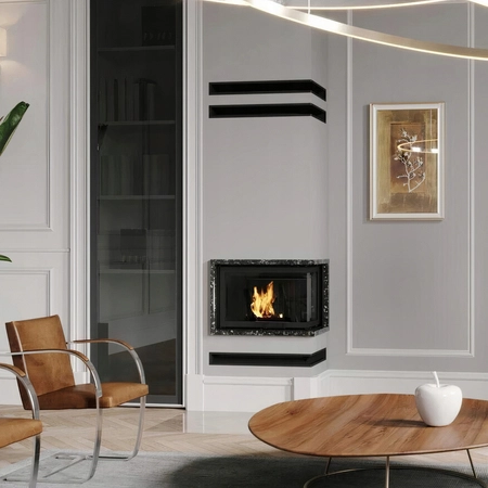 Wkład kominkowy prawy gilotyna 10 kW Defro Impuls ME BP G Zestaw montażowy