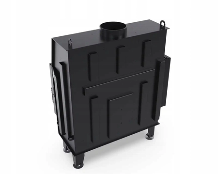 Kominek wkład narożny Defro Home Impuls LA BL i zestaw do montażu zabudowy