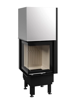 Wkład kominkowy powietrzny narożny  lewy gilotyna Hajduk SMART 2LTh-S