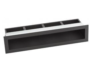 Luft prosty czarny z ramką V-OPEN KRVO-I/R-700x70-ML.CZ Ventlab