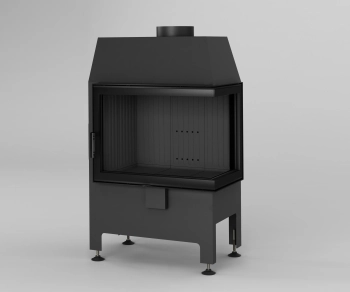 Kominek powietrzny narożny prawy Heatro 55P black