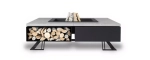 Palenisko ogrodowe Hetta Square 120 cm Black-Inox/Beton