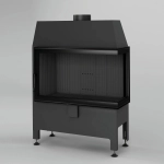 Kominek powietrzny narożny prawy Heatro 81P black