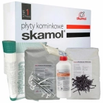 Płyta kominkowa Skamol 122x100x3 cm 10 płyt + Akcesoria