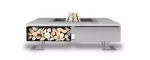 Palenisko ogrodowe Hetta Square 140 cm Inox/Beton