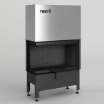 Kominek narożny lewy gilotyna Heatro 81LH black