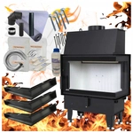 Wkład kominkowy prawy 9 kW Eko Defro Home Impuls SM BP Zestaw montażowy