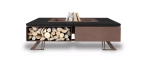 Palenisko ogrodowe Hetta Square 120 cm Corten/Granit