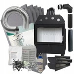 Kominek wkład prosty Defro Home Impuls ME i zestaw do montażu zabudowy