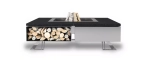 Palenisko ogrodowe Hetta Square 180 cm Inox/Granit